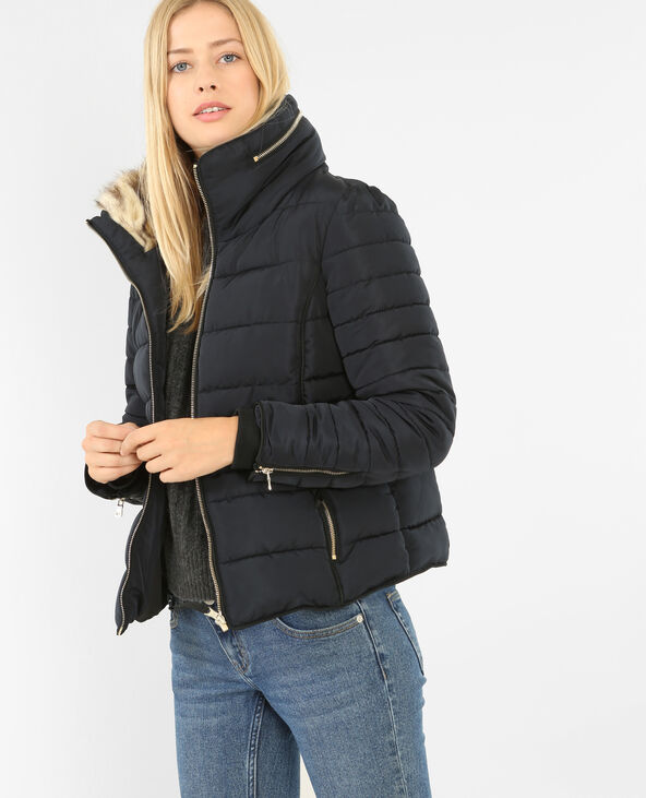 Doudoune col montant noir - Pimkie