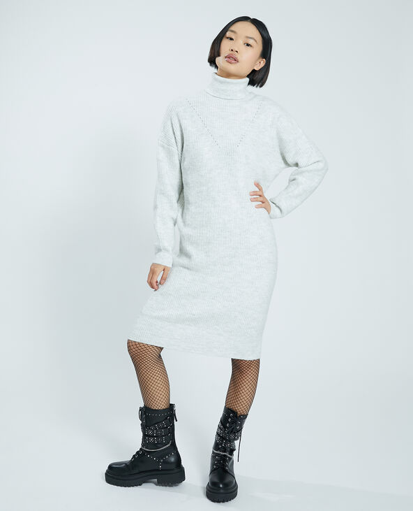 Robe pull col roule