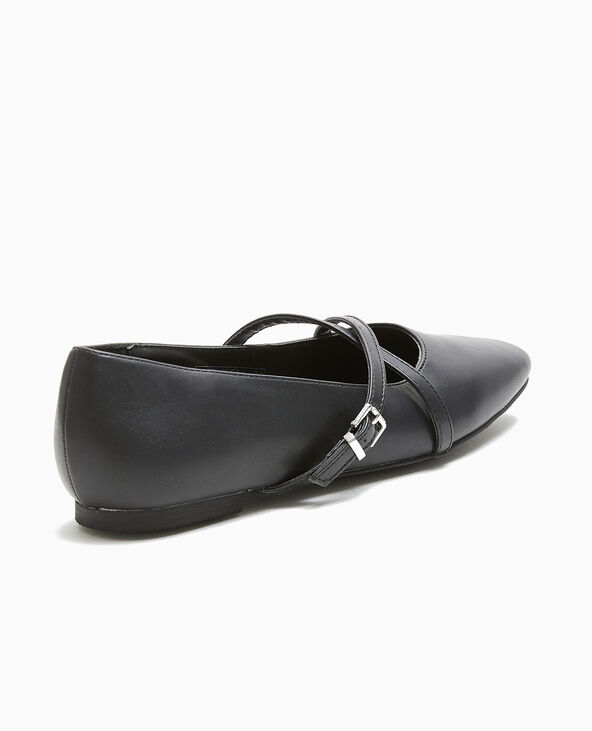 Ballerines avec brides croisées noir - Pimkie