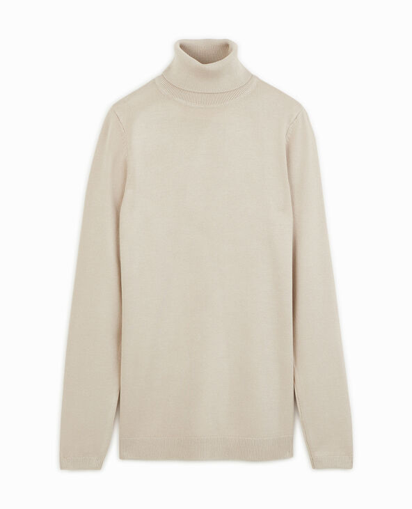Pull à col roulé beige - Pimkie