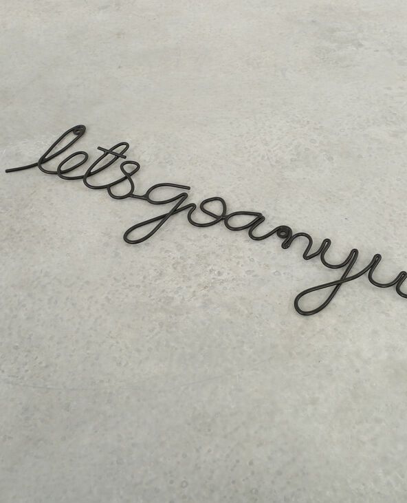 Déco murale "Let's go anywhere" noir - Pimkie