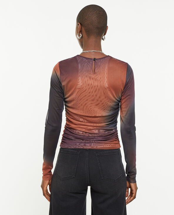 Top manches longues en tulle gris foncé - Pimkie