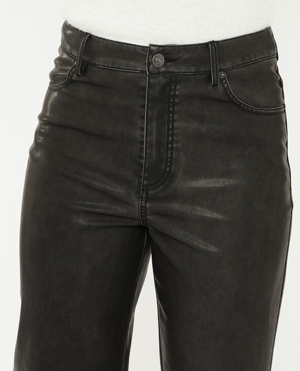 Pantalon droit en simili gris foncé - Pimkie