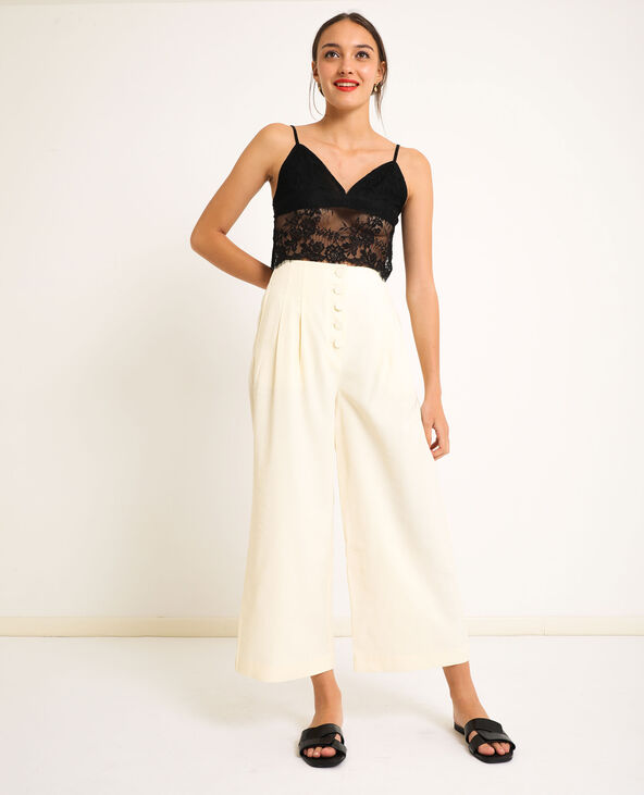 Top court en dentelle noir - Pimkie