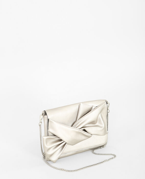 Sac pochette à nœud argenté - Pimkie