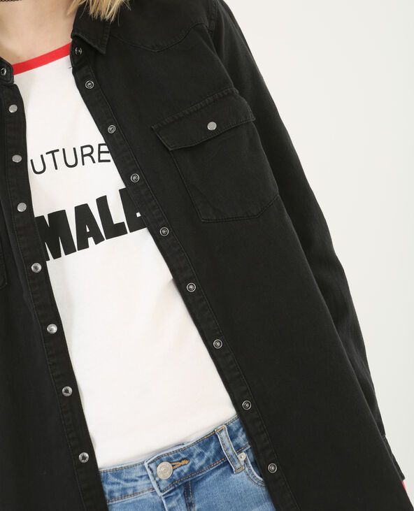 Chemise jean noir - Pimkie