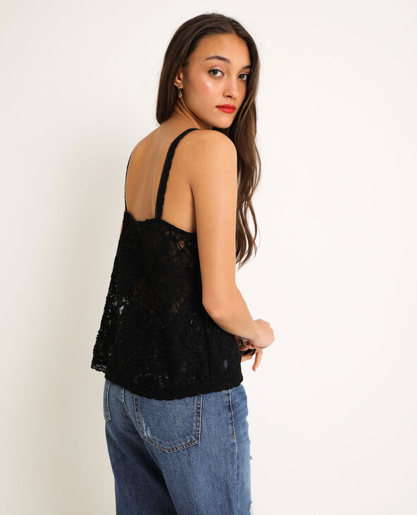 Top en dentelle noir - Pimkie