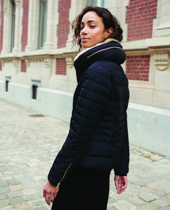 Doudoune col montant noir - Pimkie