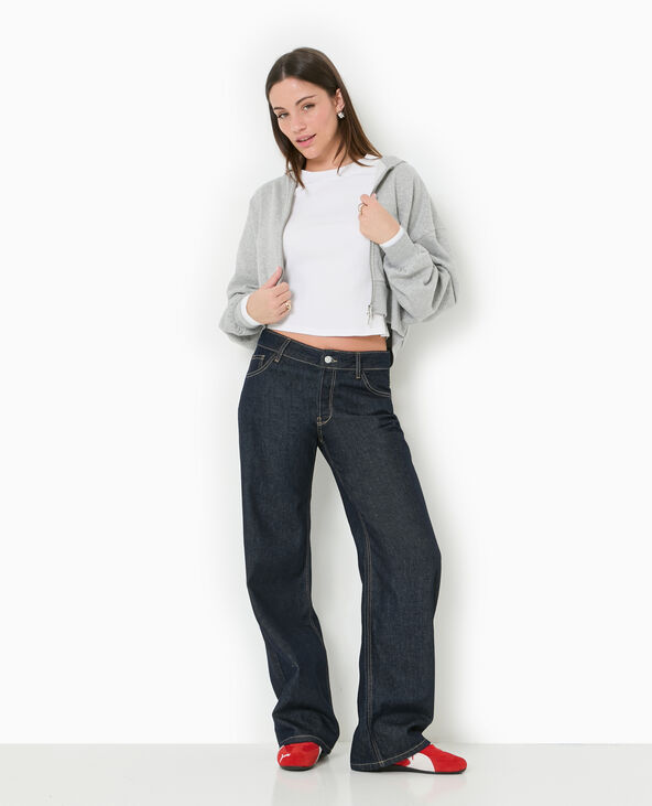 Jean wide taille basse bleu - Pimkie