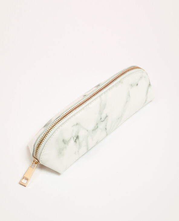 Trousse imprimé marbre blanc - Pimkie