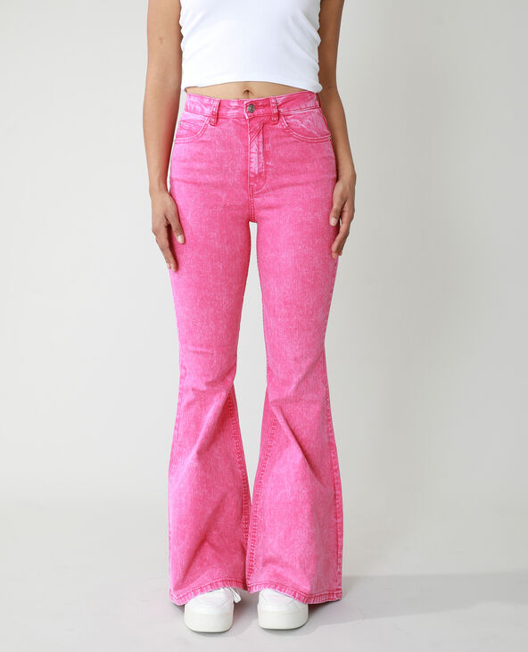 Jean flare high waist rose clair - Pimkie