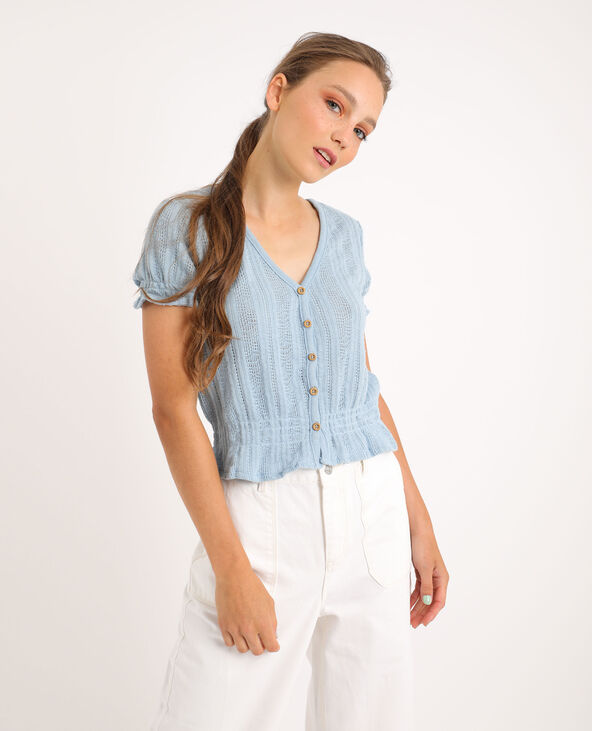 Top boutonné gris - Pimkie