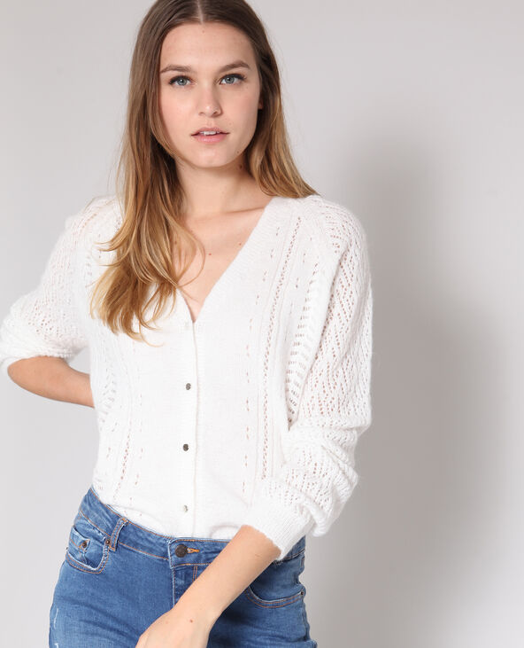 Gilet ajouré écru - Pimkie