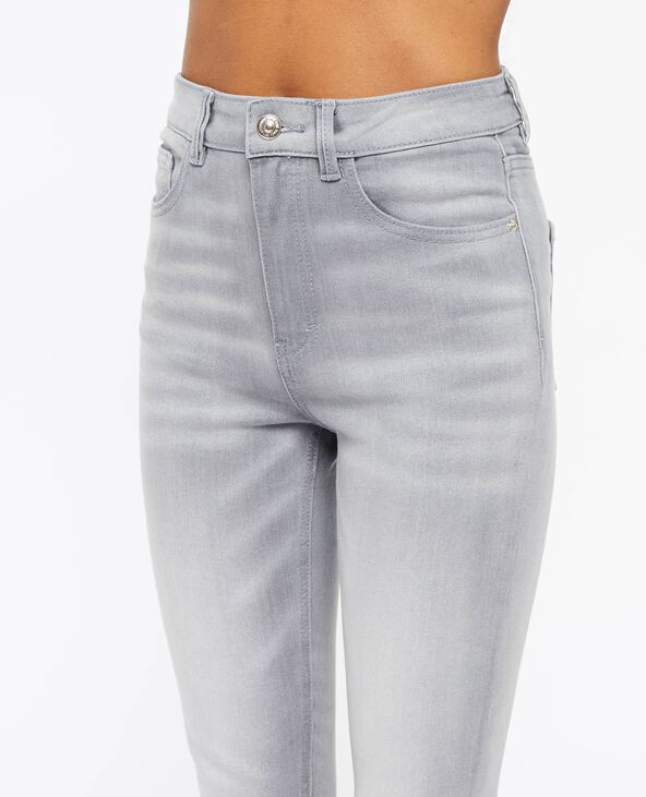 Jean skinny taille haute gris clair - Pimkie