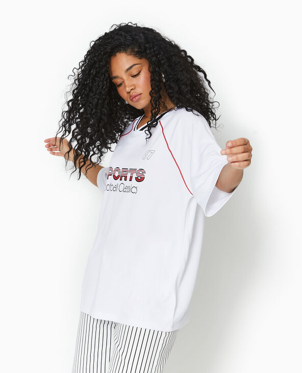 Maillot de foot oversize blanc - Pimkie