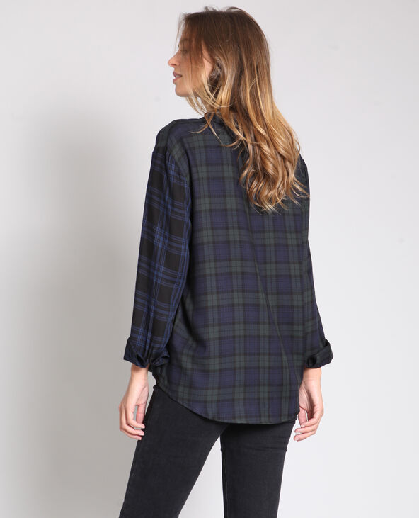 Chemise à carreaux vert foncé - Pimkie
