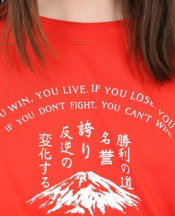T-shirt imprimé "Japon" rouge - Pimkie