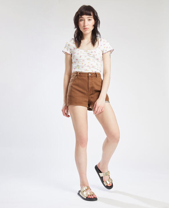 Short en jean taille haute