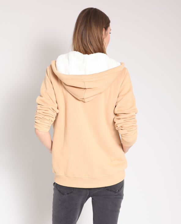 Sweat zippé beige - Pimkie