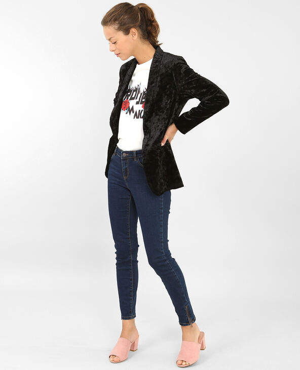 Veste blazer velours noir - Pimkie