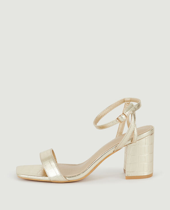 Sandales talons effet croco