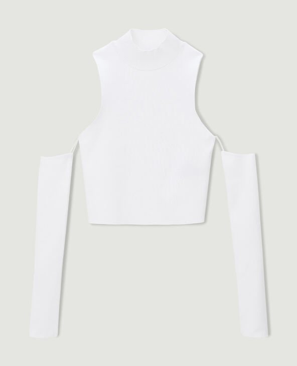 Top en maille manches amovibles blanc - Pimkie