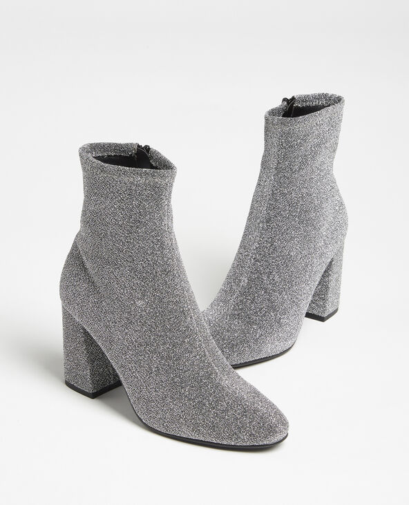 Boots en microfibre argenté - Pimkie