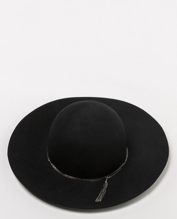 Chapeau capeline à chaines noir - Pimkie