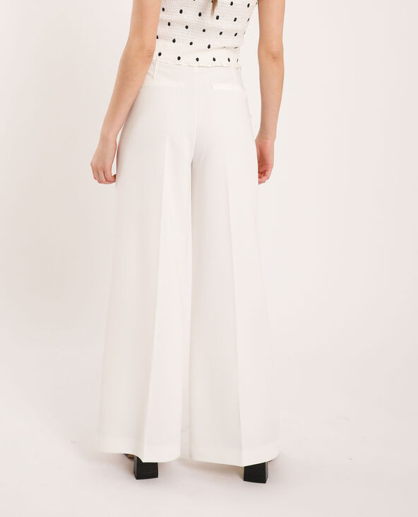 Pantalon à jambes larges blanc - Pimkie