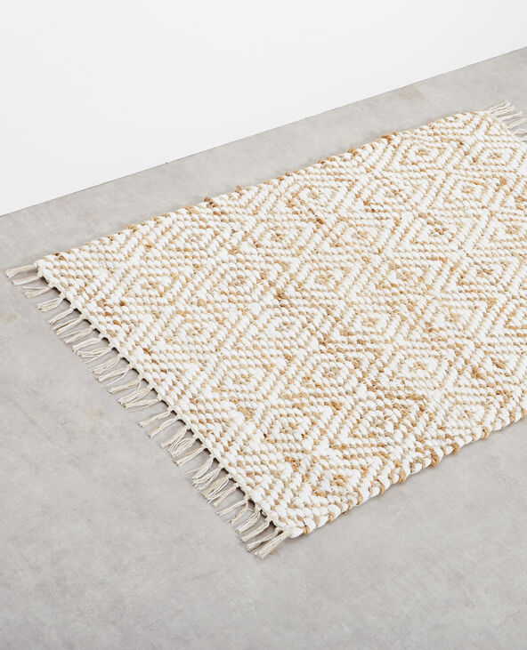 Tapis en jute blanc - Pimkie