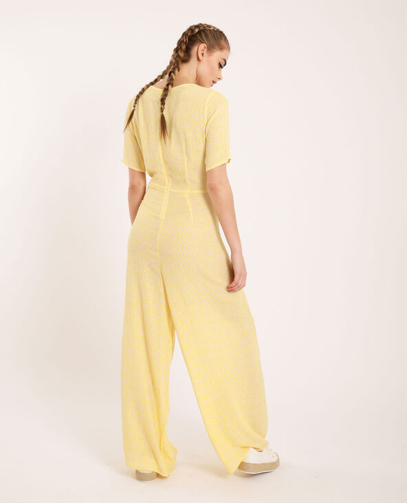 Combi-pantalon à fleurs jaune - Pimkie