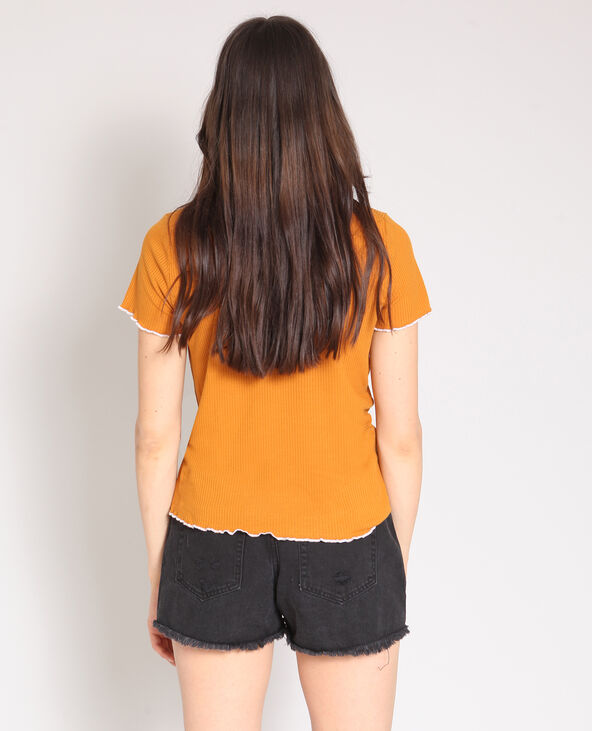 T-shirt texturé camel - Pimkie