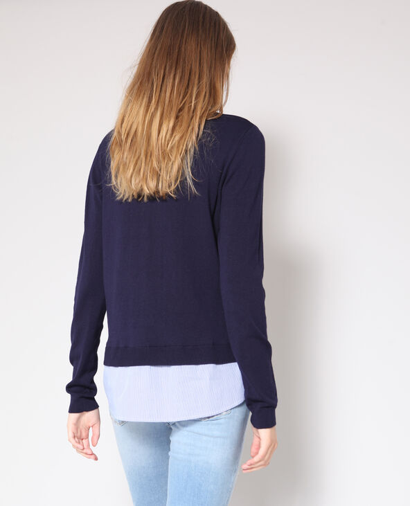 Pull chemise bleu marine - Pimkie