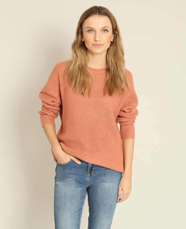 Pull asymétrique vieux rose - Pimkie