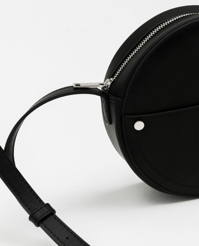 Sac rond en faux cuir noir - Pimkie