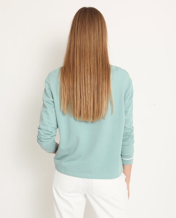 Sweat uni vert de gris - Pimkie
