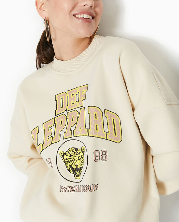 Sweat col rond AALIYAH beige - Pimkie