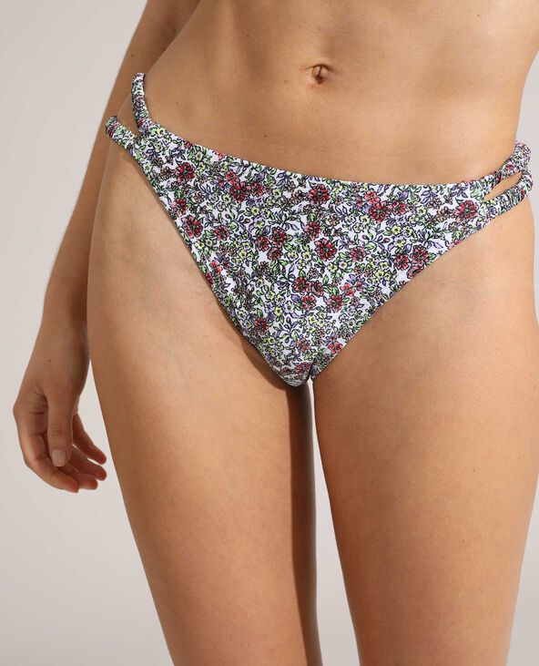 Bas de maillot de bain culotte à fleurs écru - Pimkie