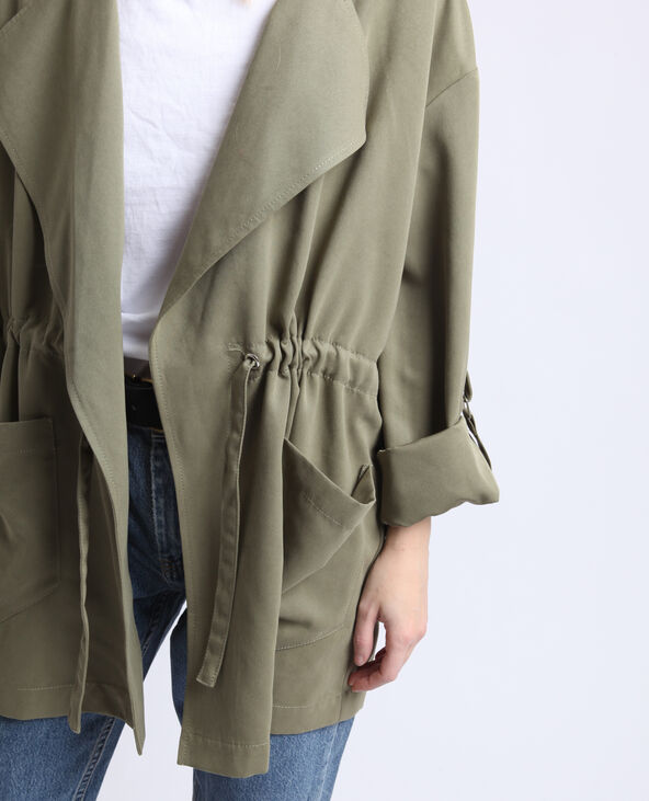 Veste fluide vert de gris - Pimkie