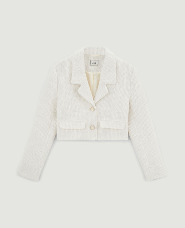 Veste courte effet tweed
