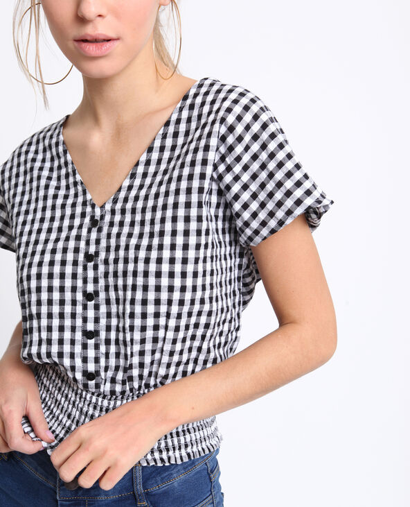 Top vichy noir - Pimkie