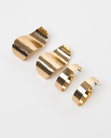 Lot de 2 paires de maxi boucles d'oreilles doré - Pimkie