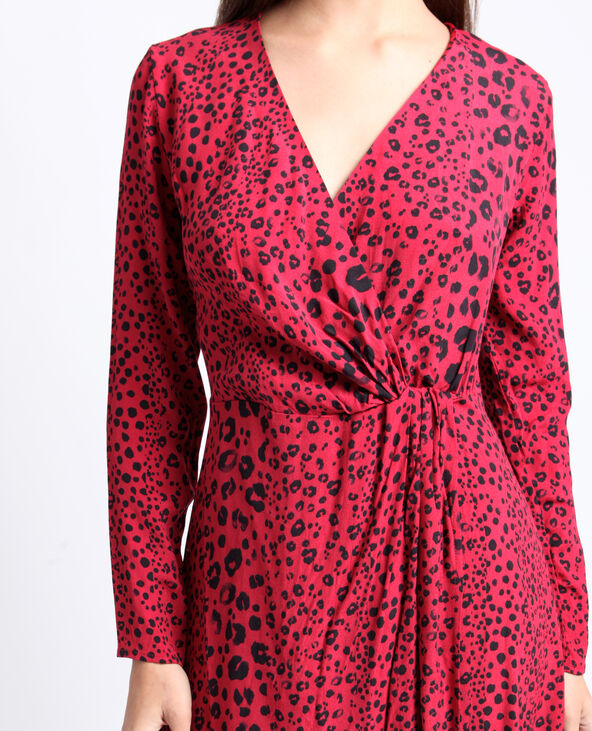 Robe léopard bordeaux - Pimkie
