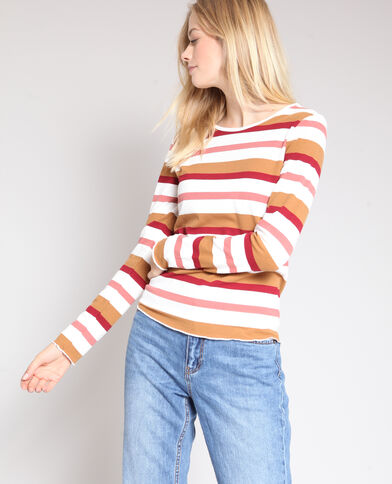 T-shirt à rayures blanc cassé - Pimkie