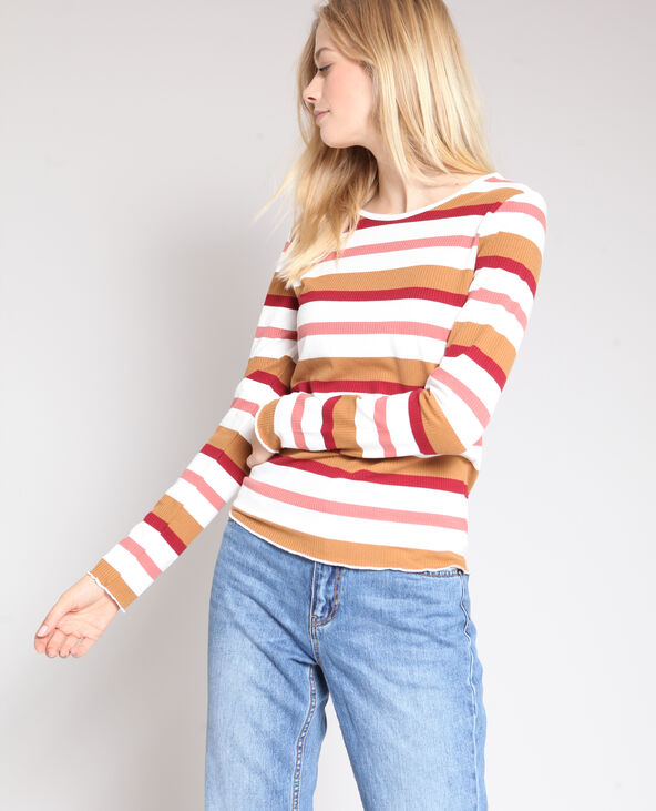 T-shirt à rayures blanc - Pimkie