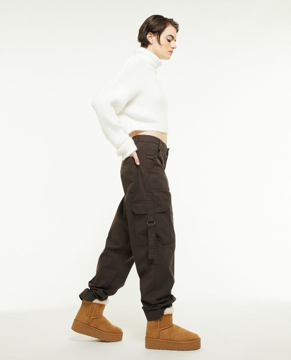 Pantalon cargo avec sangles marron - Pimkie