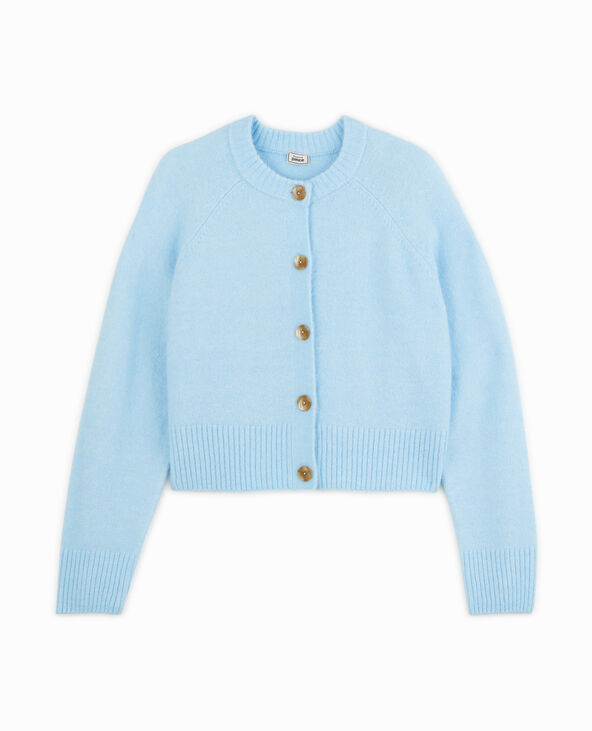 Gilet col rond bleu clair - Pimkie