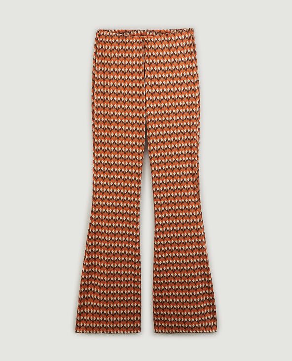 Pantalon flare en maille orange - Pimkie