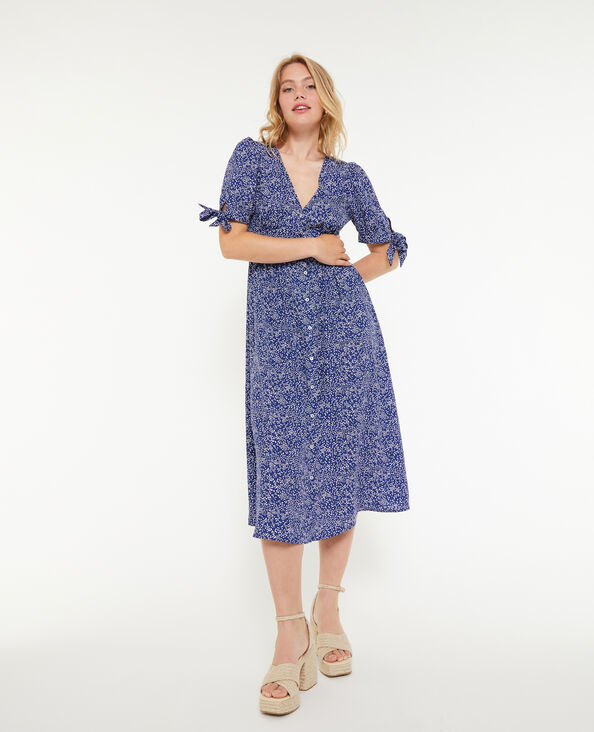 Robe longue boutonnée bleu - Pimkie