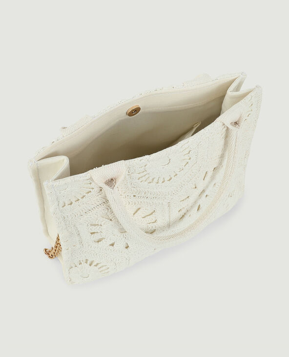 Sac carré en crochet blanc - Pimkie